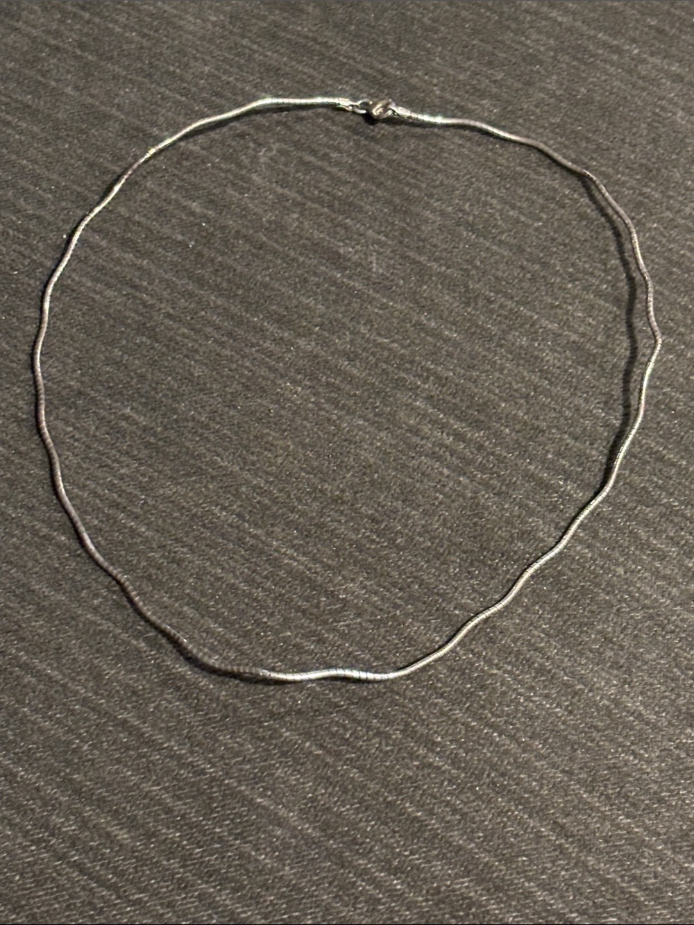 Sterling WAVY SNAKE CHAIN NECKLACE real solid .925 Silver Fine Jewelry Vntg 70’s